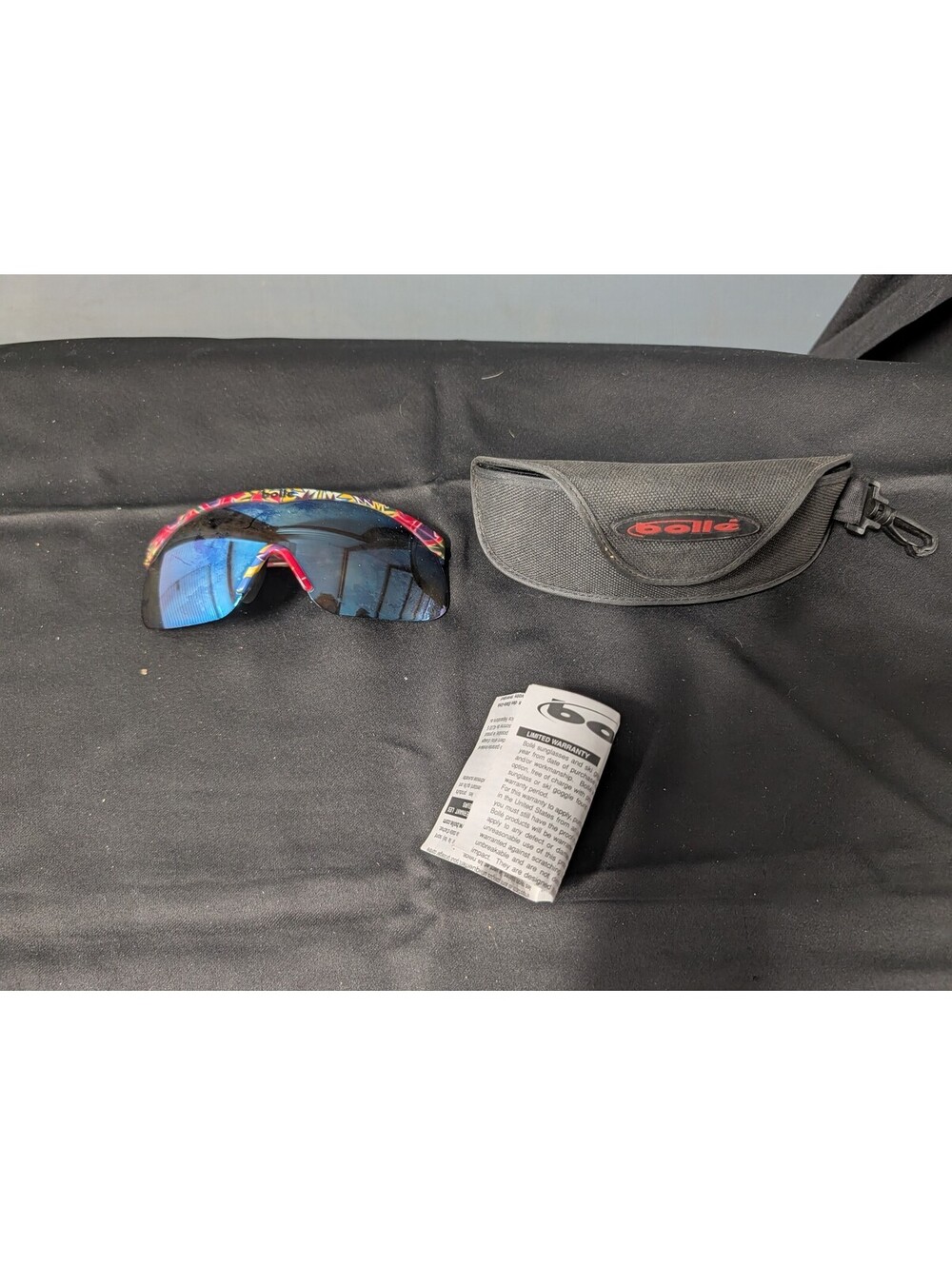 Vtg Bolle Micro Edge Multicolor Sunglasses Wrap